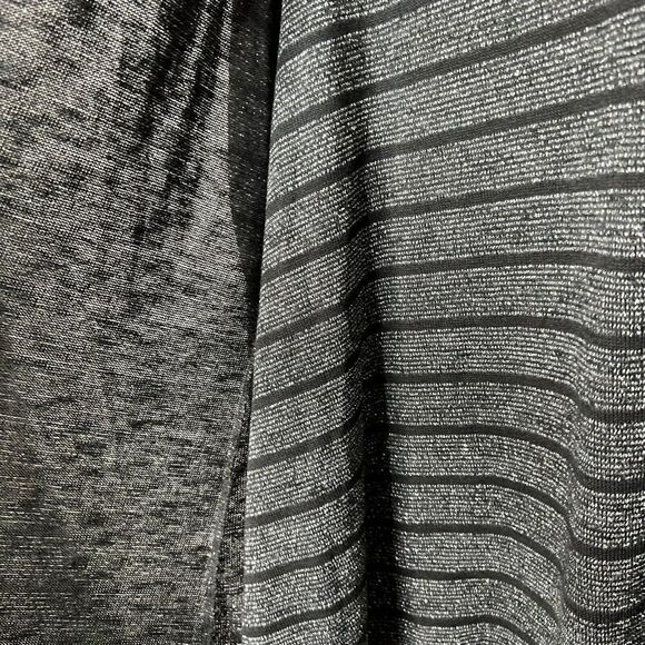 Lane Bryant Black Metallic Silver Stripe Cardigan & Tank 2 Piece Set 22/24 - Picture 5 of 6